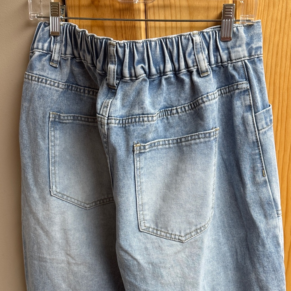 SHEIN Light Blue Flare & Wide Leg Jeans - Picture 3 of 6